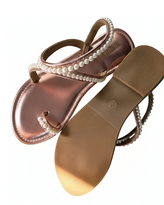 Rosegold Pearl Sandal