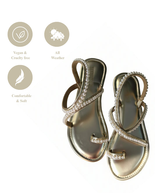 Golden Pearl Sandal